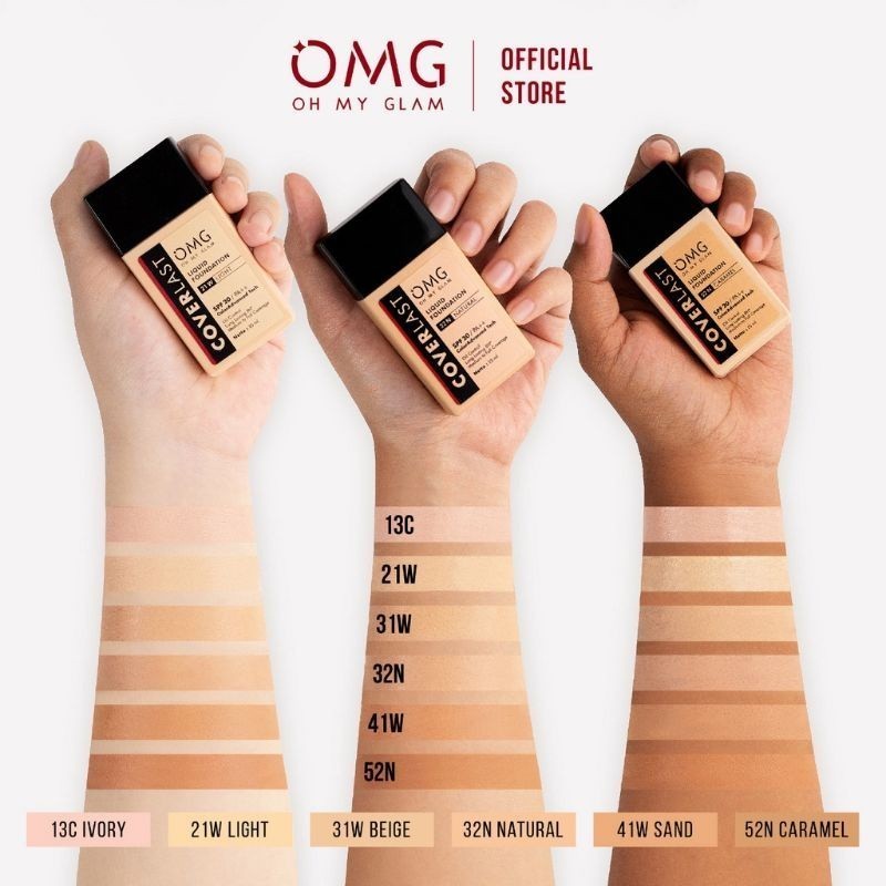 omg oh my glam coverlast liquid foundation spf 20 pa++ 25ml | alas bedak omg oh my glam coverlast liquid foundation spf 20 pa++ 25ml | alas bedak