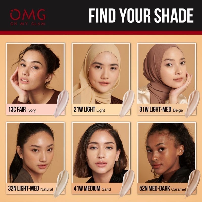 omg oh my glam coverlast liquid foundation spf 20 pa++ 25ml | alas bedak omg oh my glam coverlast liquid foundation spf 20 pa++ 25ml | alas bedak