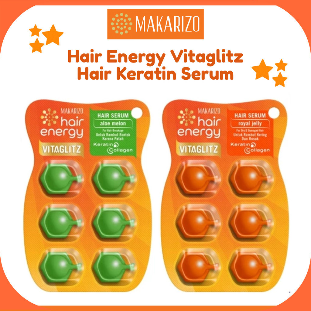 makarizo hair energy vitaglitz hair serum 6x1ml/vitamin rambut makarizo hair energy vitaglitz hair serum 6x1ml/vitamin rambut