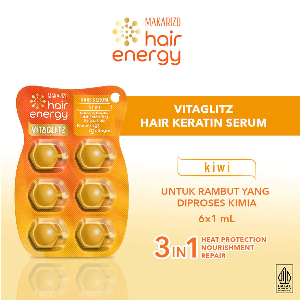 makarizo hair energy vitaglitz hair serum 6x1ml/vitamin rambut makarizo hair energy vitaglitz hair serum 6x1ml/vitamin rambut