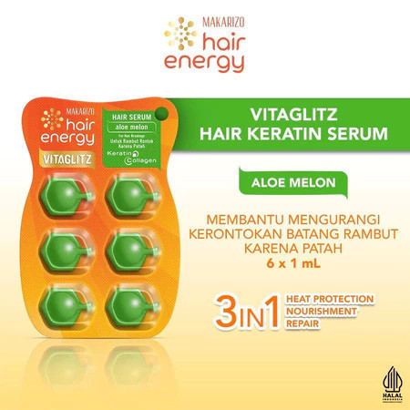 makarizo hair energy vitaglitz hair serum 6x1ml/vitamin rambut makarizo hair energy vitaglitz hair serum 6x1ml/vitamin rambut