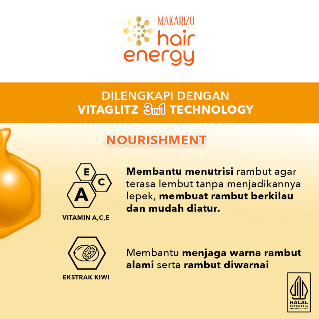 makarizo hair energy vitaglitz hair serum 6x1ml/vitamin rambut makarizo hair energy vitaglitz hair serum 6x1ml/vitamin rambut