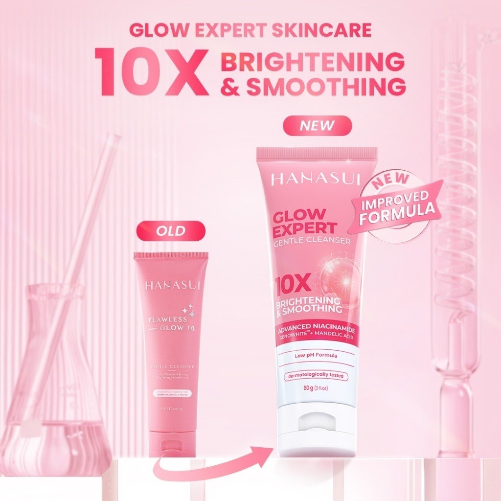 hanasui glow expert gentle cleanser 60g/pembersih wajah hanasui glow expert gentle cleanser 60g/pembersih wajah