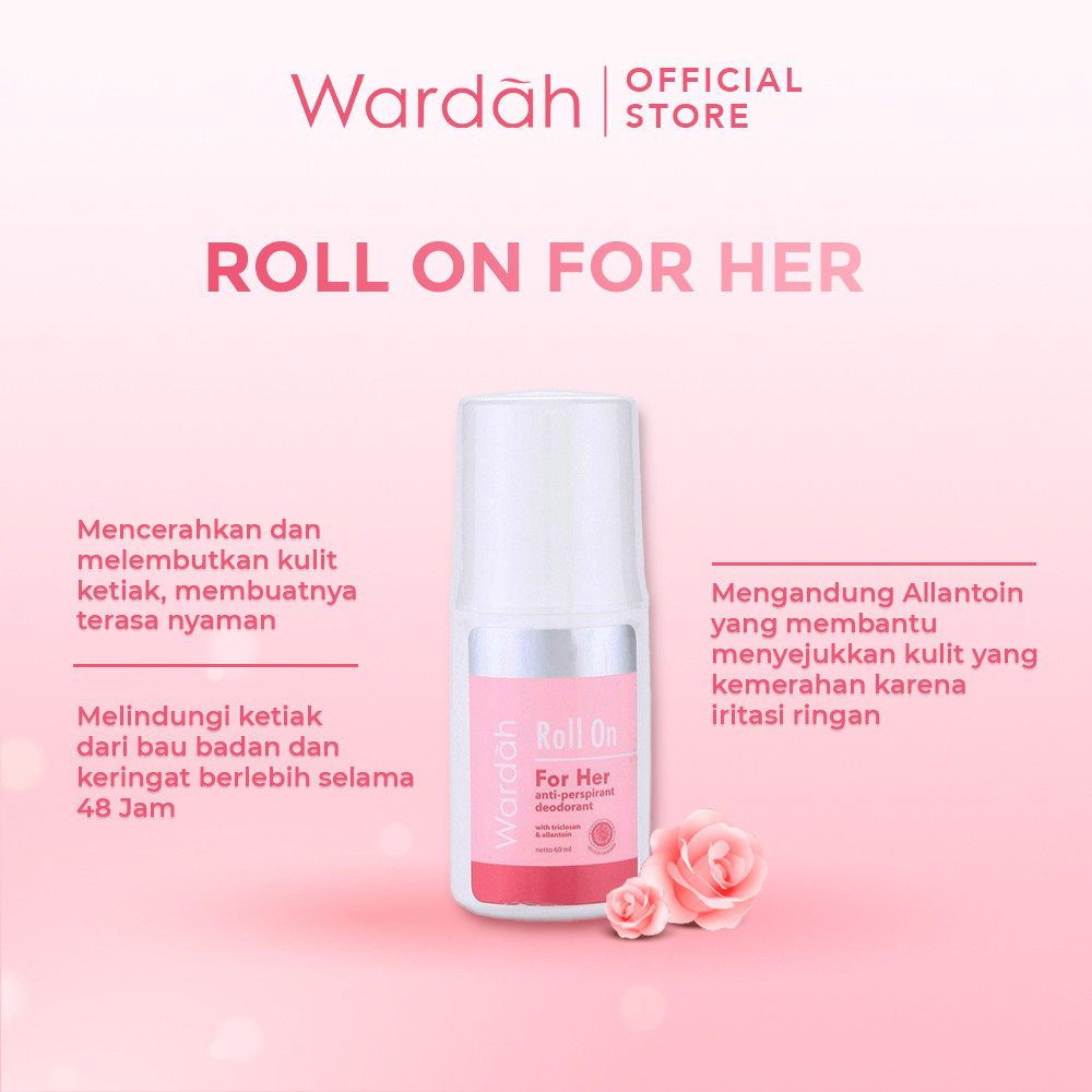 wardah roll on for her deodorant 60ml wardah roll on for her deodorant 60ml