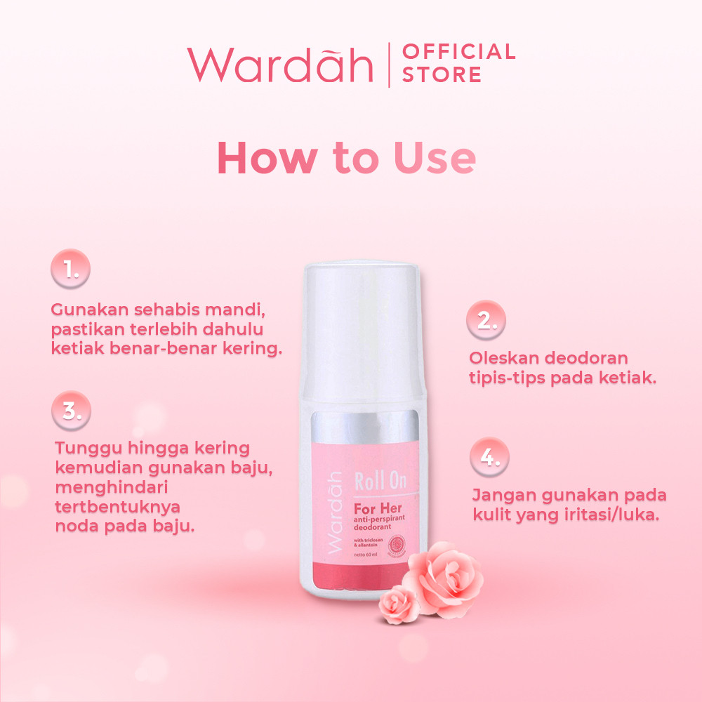 wardah roll on for her deodorant 60ml wardah roll on for her deodorant 60ml