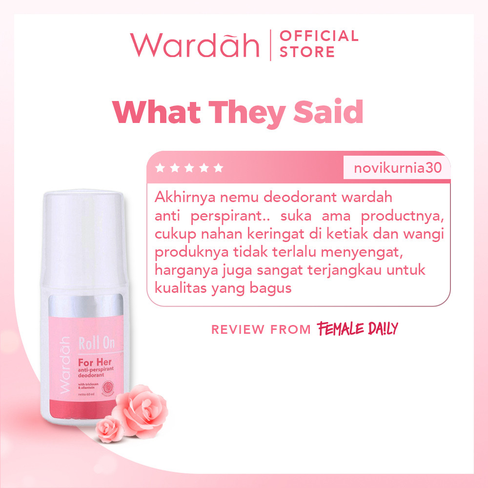 wardah roll on for her deodorant 60ml wardah roll on for her deodorant 60ml