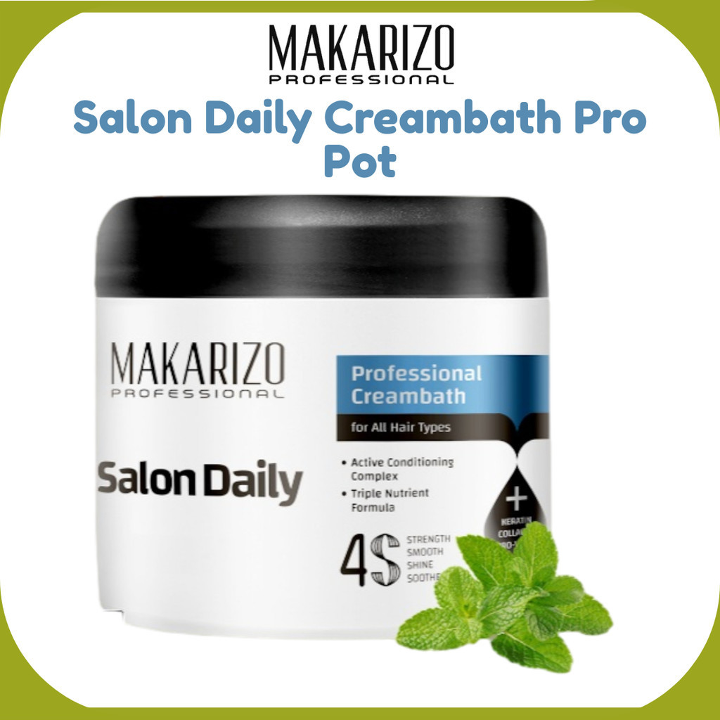 makarizo professional salon daily creambath pro pot 500ml and 250ml/masker rambut makarizo professional salon daily creambath pro pot 500ml and 250ml/masker rambut