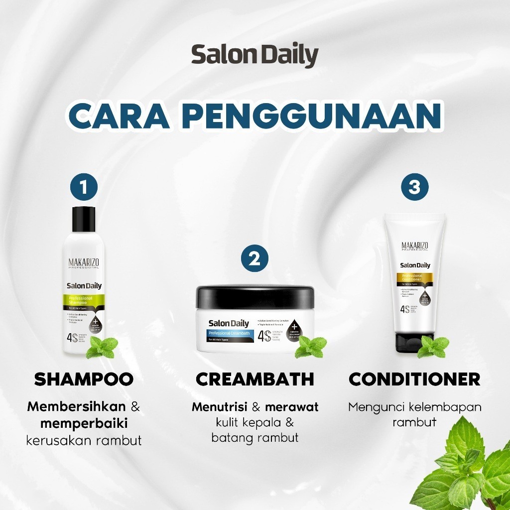 makarizo professional salon daily creambath pro pot 500ml and 250ml/masker rambut makarizo professional salon daily creambath pro pot 500ml and 250ml/masker rambut