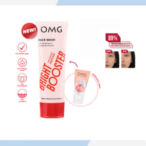omg oh my glow bright booster face wash 50ml & 100ml | pembersih wajah