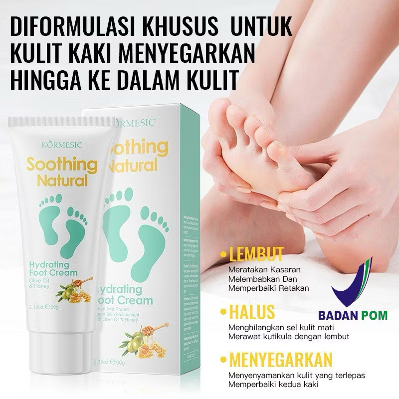 kormesic foot cream soothing natural 60g/krim kaki kormesic foot cream soothing natural 60g/krim kaki