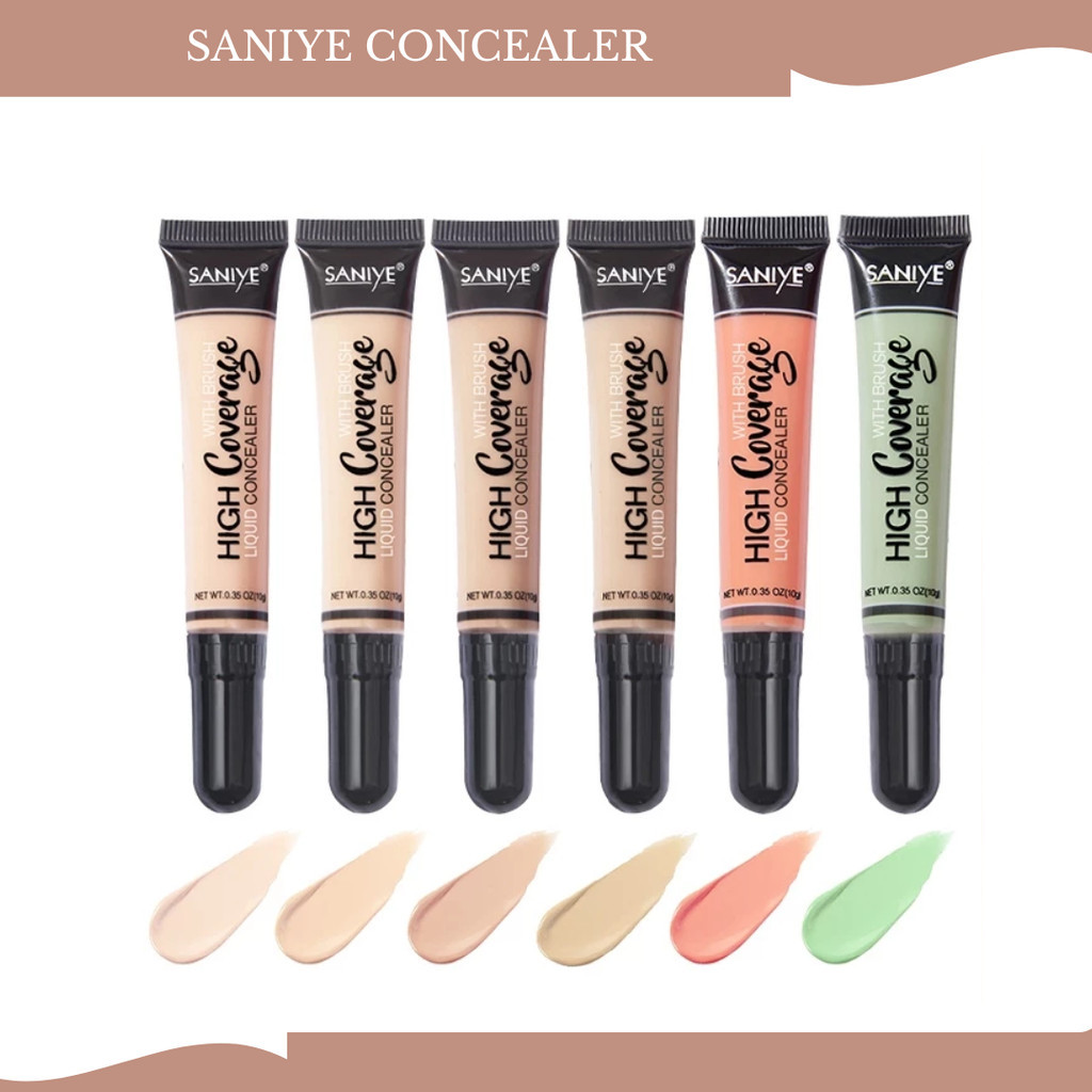 saniye high coverage liquid concealer with brush 10g saniye high coverage liquid concealer with brush 10g
