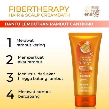 makarizo hair energy fibertherapy hair and scalp creambath 200ml/masker rambut makarizo hair energy fibertherapy hair and scalp creambath 200ml/masker rambut