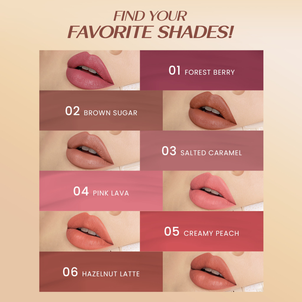 hanasui mattedorable lip cream boba edition 4g/lipstick/lip matte hanasui mattedorable lip cream boba edition 4g/lipstick/lip matte