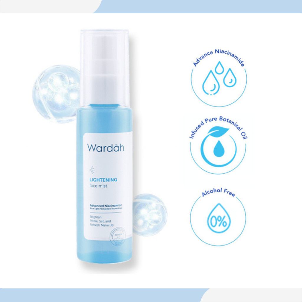 wardah lightening face mist 60ml | setting spray wardah lightening face mist 60ml | setting spray