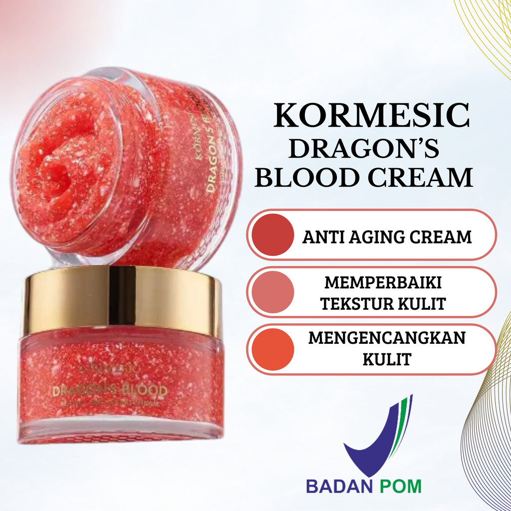 kormesic dragons blood retinol anti aging cream 50g/pelembab wajah kormesic dragons blood retinol anti aging cream 50g/pelembab wajah