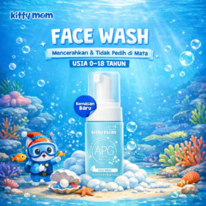 kitty mom face wash 100ml/sabun cuci muka anak