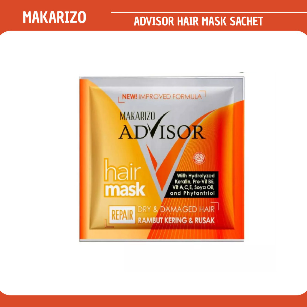 makarizo advisor hair repair mask sachet 15ml/masker rambut makarizo advisor hair repair mask sachet 15ml/masker rambut