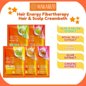 makarizo hair energy fibertherapy hair and scalp creambath 30g/masker rambut