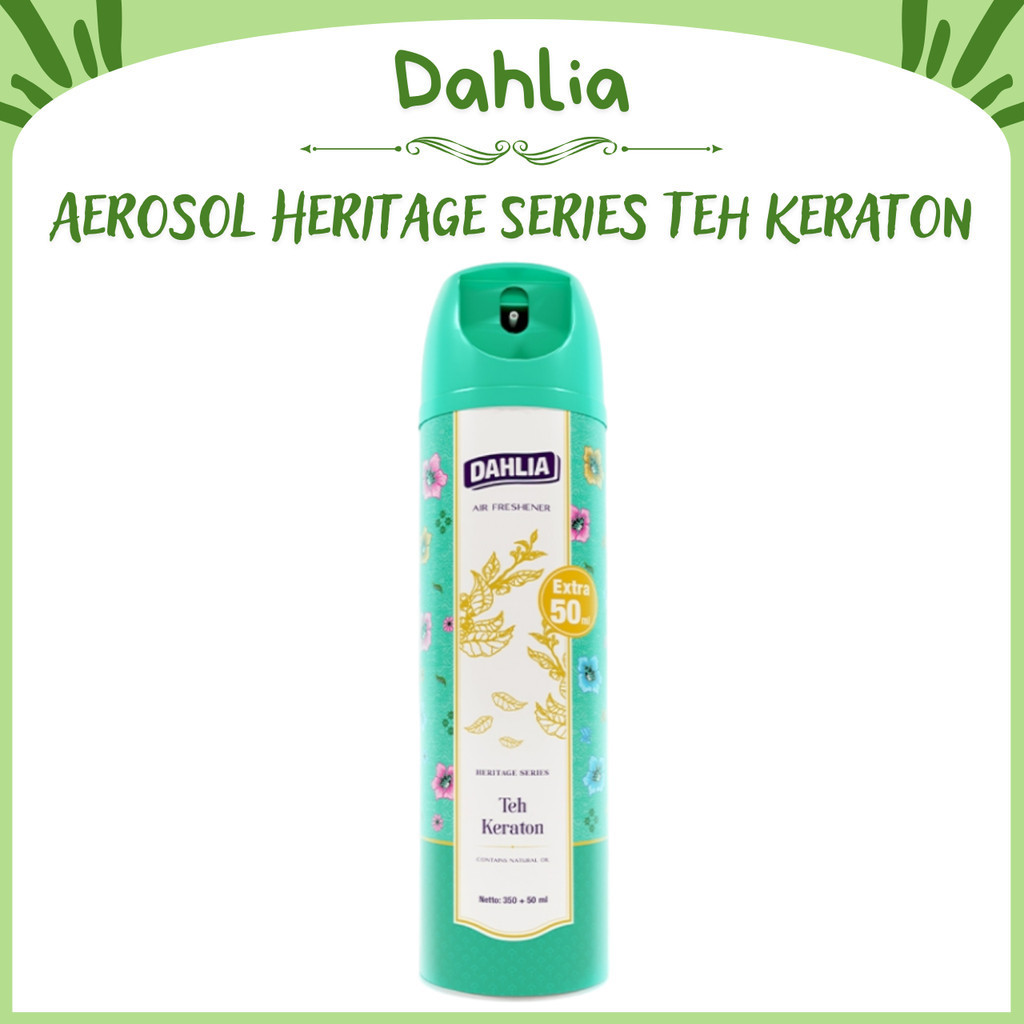 dahlia aerosol heritage series teh keraton 350ml plus 50ml/pengharum ruangan dahlia aerosol heritage series teh keraton 350ml plus 50ml/pengharum ruangan