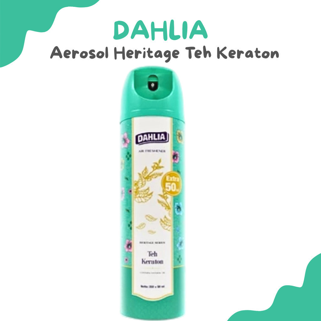 dahlia aerosol heritage series teh keraton 350ml plus 50ml/pengharum ruangan dahlia aerosol heritage series teh keraton 350ml plus 50ml/pengharum ruangan
