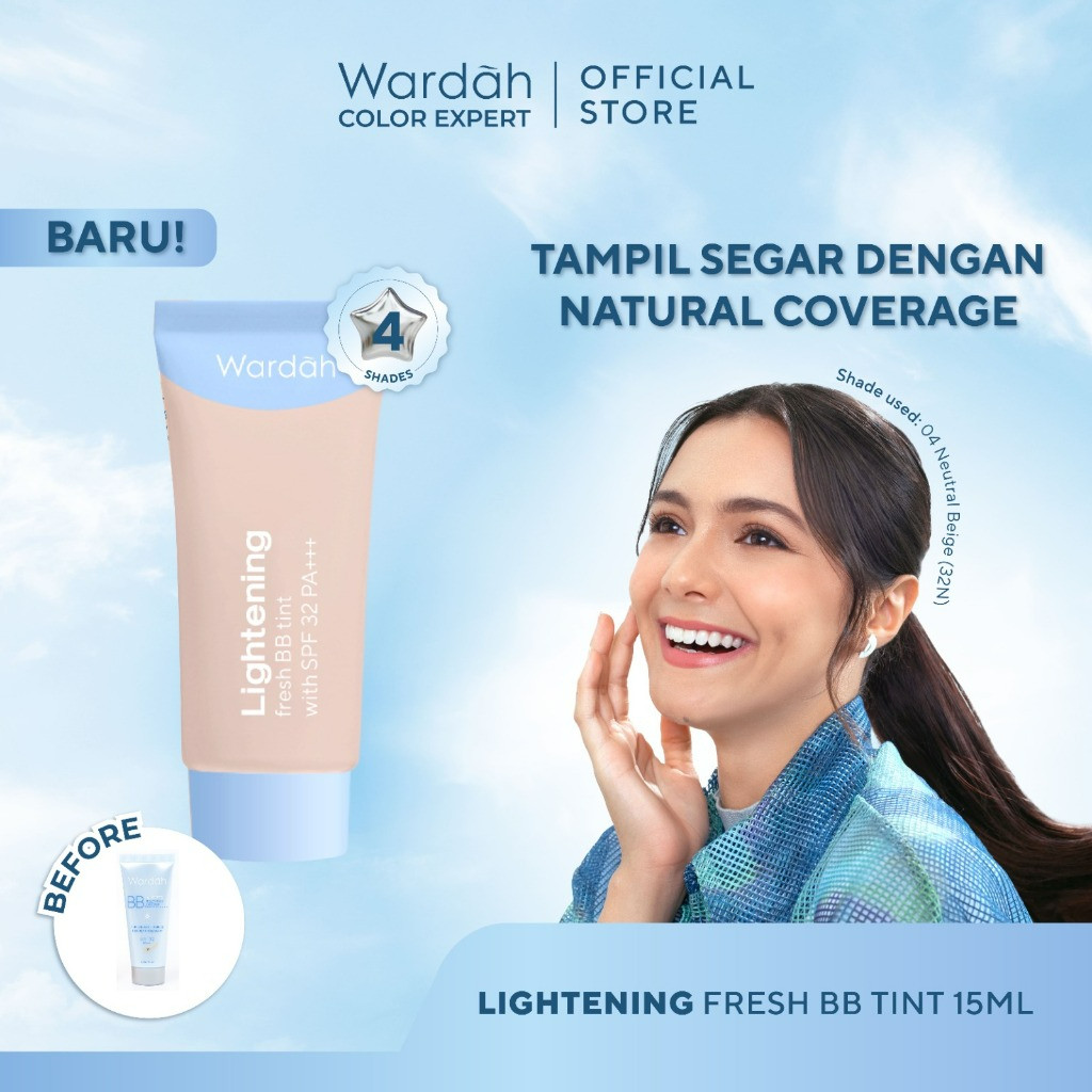wardah lightening fresh bb tint 15ml & 30ml/ foundation/base makeup wardah lightening fresh bb tint 15ml & 30ml/ foundation/base makeup