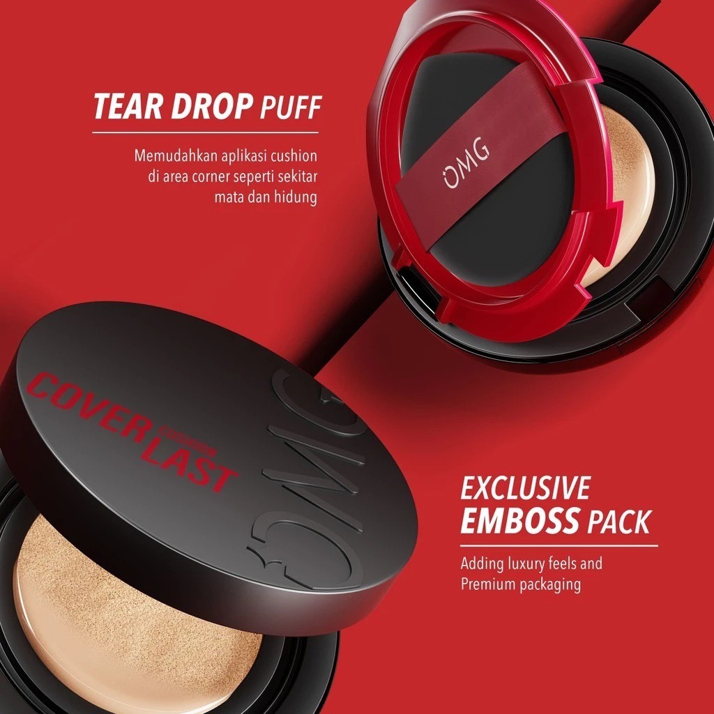 omg oh my glam coverlast cushion spf 30 pa+++ 15g/alas bedak omg oh my glam coverlast cushion spf 30 pa+++ 15g/alas bedak