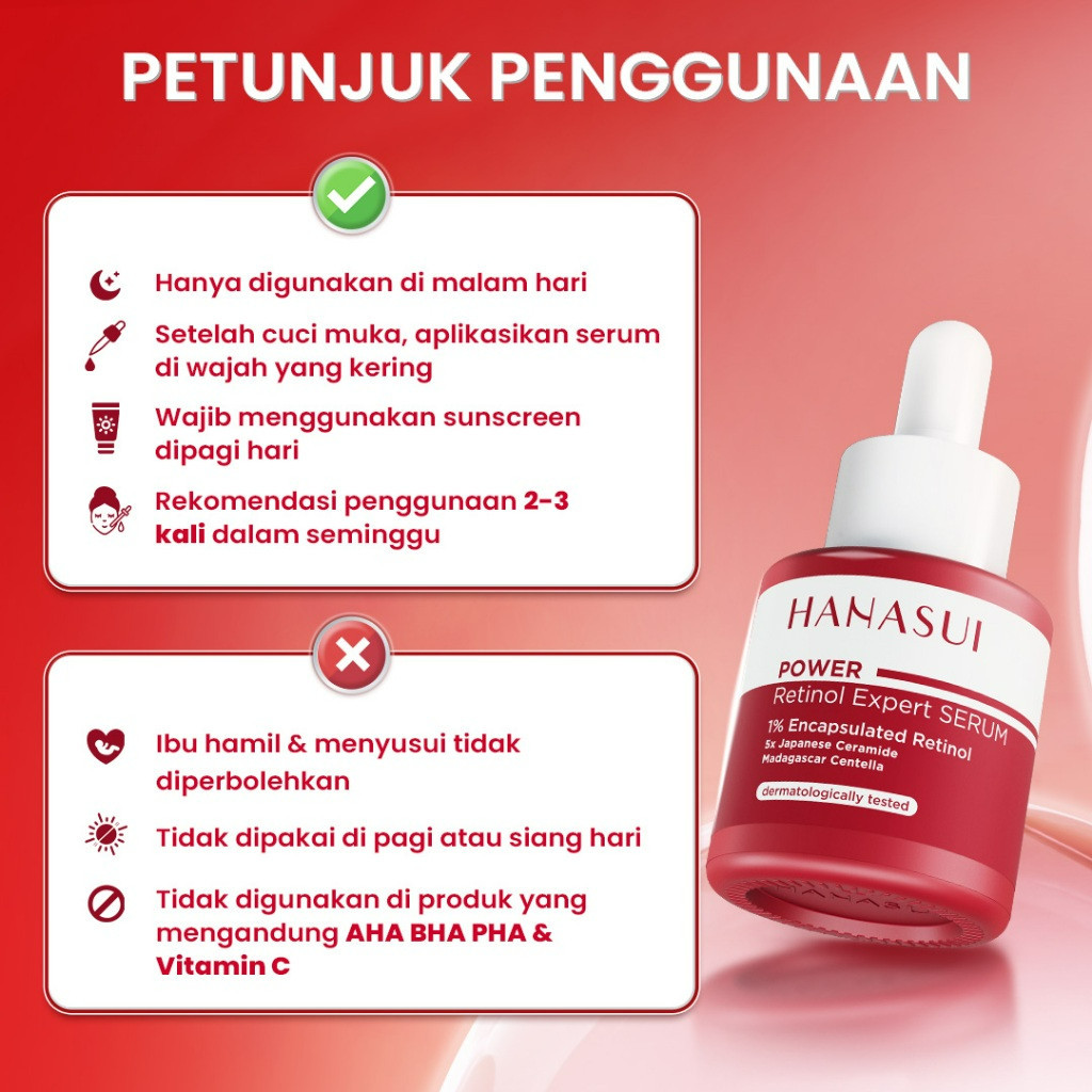 hanasui power retinol expert serum 20ml/serum wajah hanasui power retinol expert serum 20ml/serum wajah