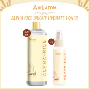 autumn alpha rice bright hydrate toner 100ml and 500ml/toner wajah