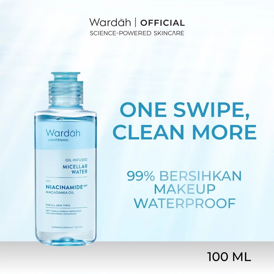 wardah lightening oil infused micellar water 100ml wardah lightening oil infused micellar water 100ml