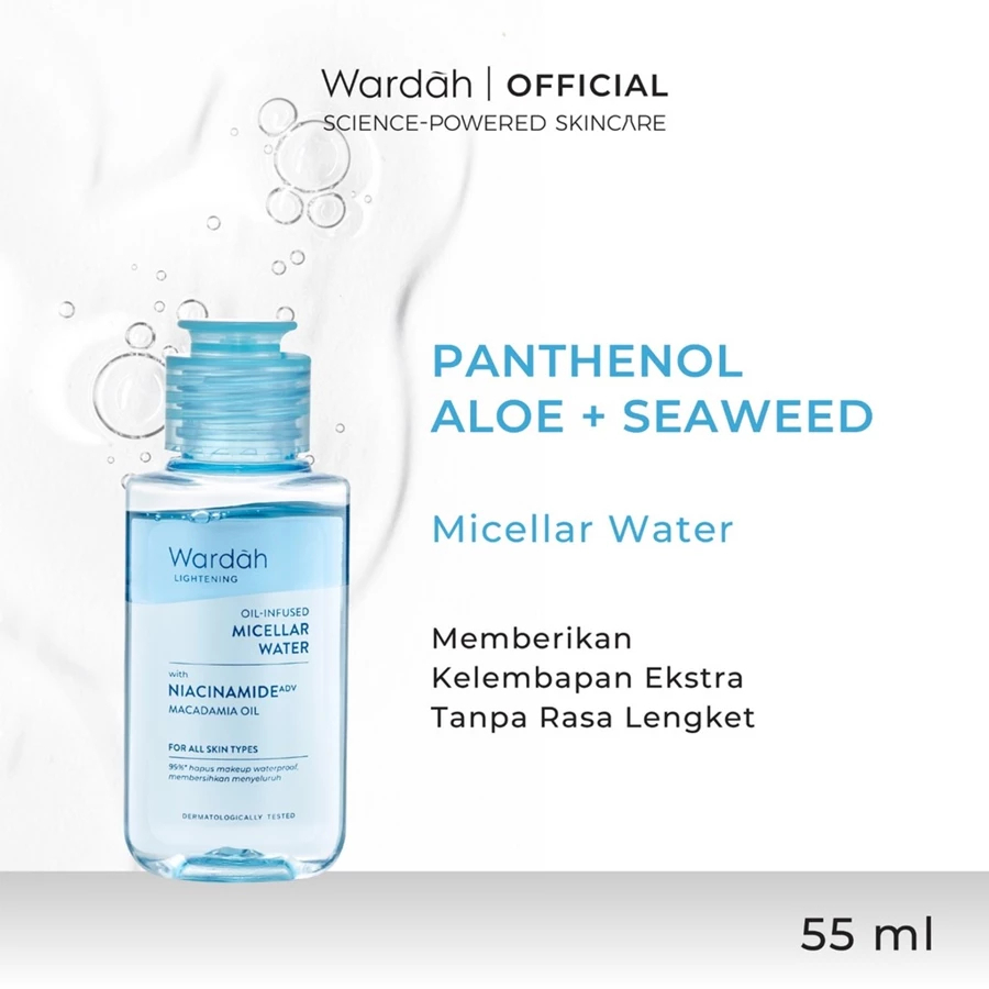 wardah lightening oil infused micellar water 100ml wardah lightening oil infused micellar water 100ml