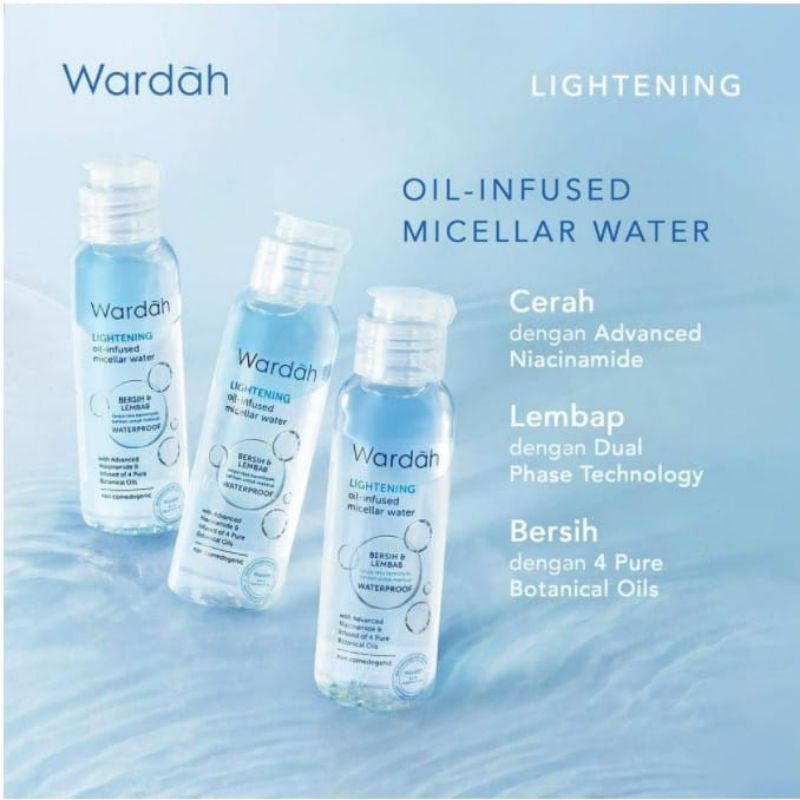 wardah lightening oil infused micellar water 100ml wardah lightening oil infused micellar water 100ml