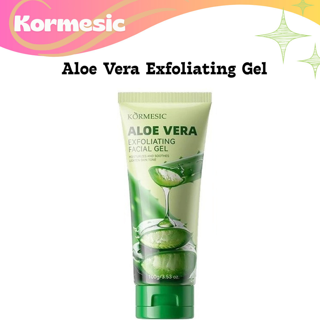 kormesic aloe vera soothing facial exfoliating gel 100g/pelembab kulit kormesic aloe vera soothing facial exfoliating gel 100g/pelembab kulit