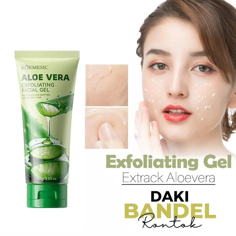 kormesic aloe vera soothing facial exfoliating gel 100g/pelembab kulit kormesic aloe vera soothing facial exfoliating gel 100g/pelembab kulit