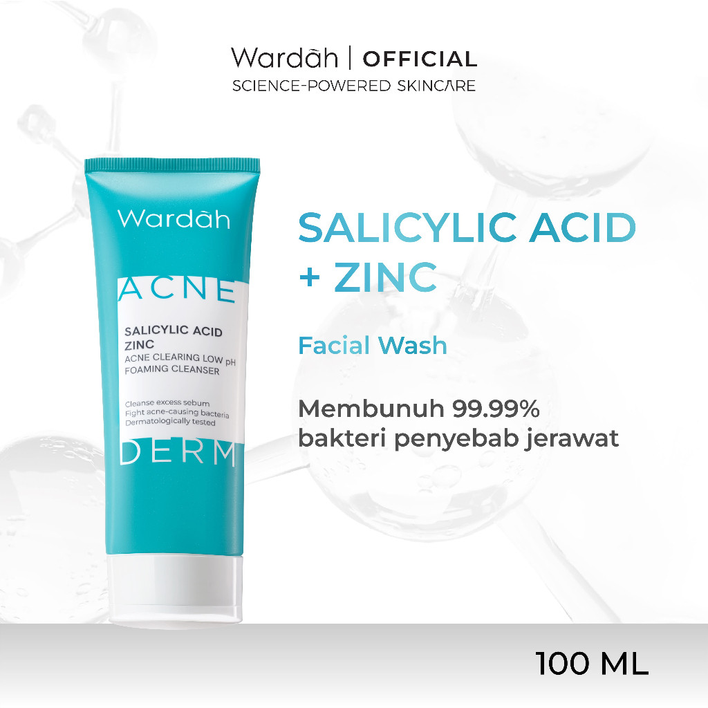 wardah acnederm salicylic acid zinc acne clearing low ph foaming cleanser 50ml/pembersih wajah wardah acnederm salicylic acid zinc acne clearing low ph foaming cleanser 50ml/pembersih wajah