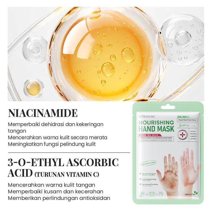 kormesic brightening and nourishing hand mask/masker tangan kormesic brightening and nourishing hand mask/masker tangan
