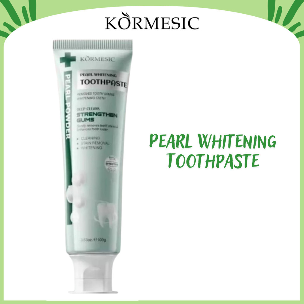 kormesic pearl whitening toothpaste 100g/pasta gigi kormesic pearl whitening toothpaste 100g/pasta gigi