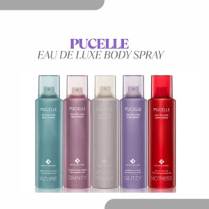 pucelle eau de luxe body spray 150ml/parfum wanita