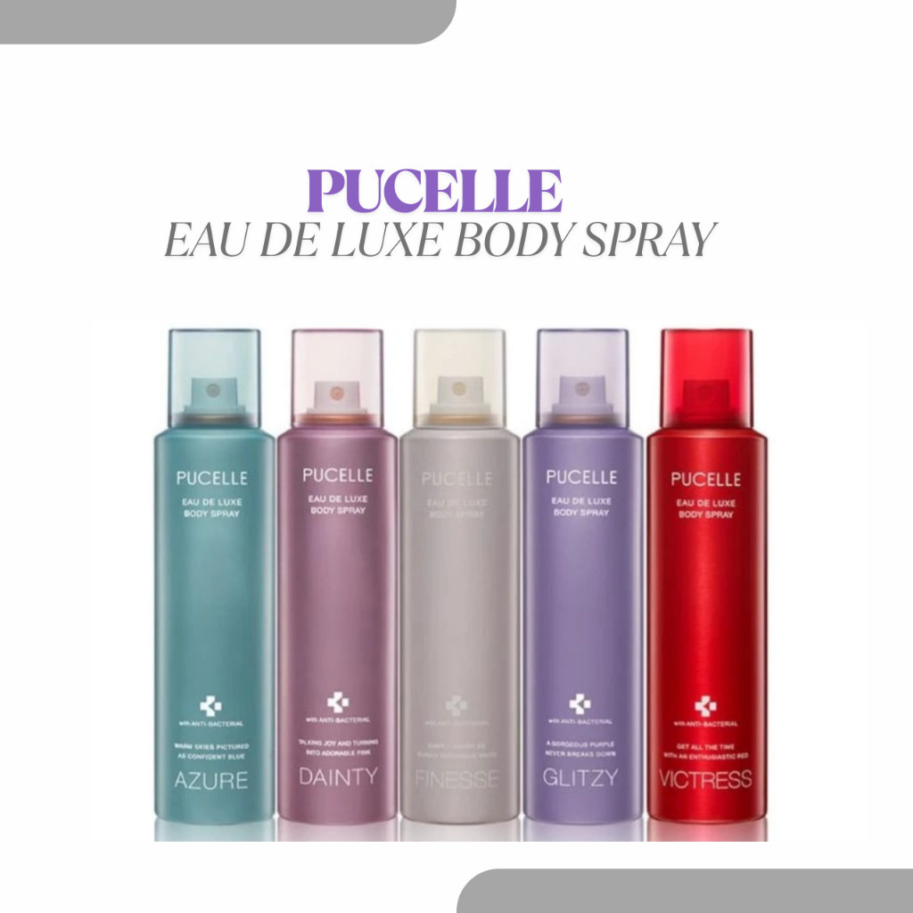 pucelle eau de luxe body spray 150ml/parfum wanita pucelle eau de luxe body spray 150ml/parfum wanita