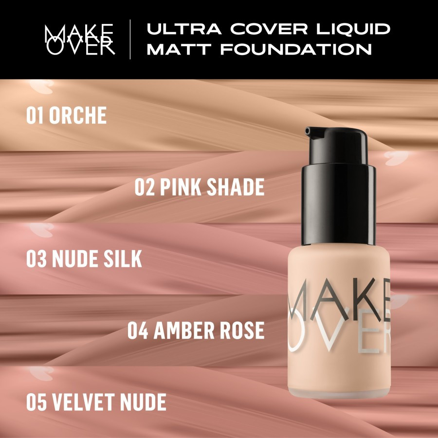 make over ultra cover liquid matte foundation 33ml make over ultra cover liquid matte foundation 33ml