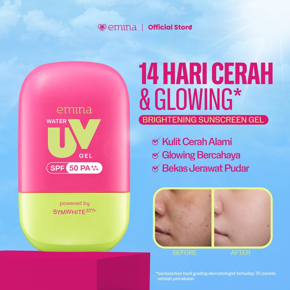 emina uv gel sunscreen spf 50 pa++++ 25ml/tabir surya emina uv gel sunscreen spf 50 pa++++ 25ml/tabir surya