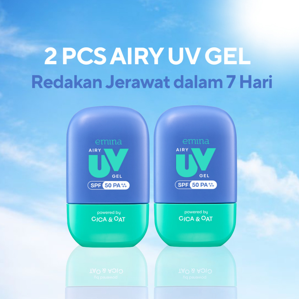 emina uv gel sunscreen spf 50 pa++++ 25ml/tabir surya emina uv gel sunscreen spf 50 pa++++ 25ml/tabir surya