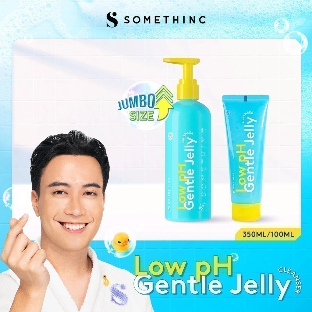 somethinc low ph gentle cleanser jelly 100ml and 350g/pembersih wajah somethinc low ph gentle cleanser jelly 100ml and 350g/pembersih wajah