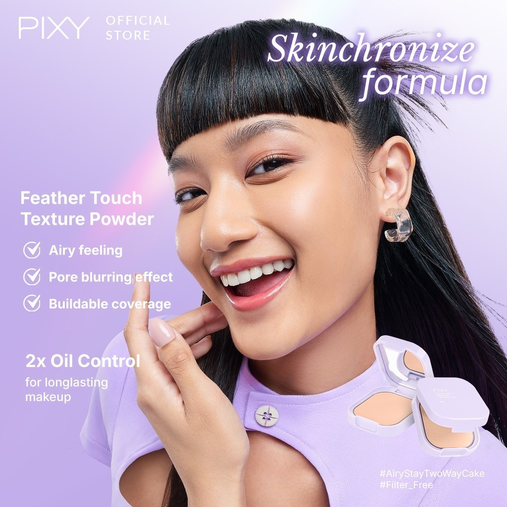 pixy airy stay two way cake/bedak padat