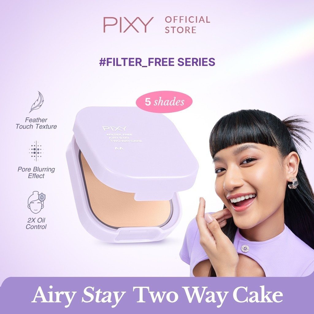 pixy airy stay two way cake/bedak padat