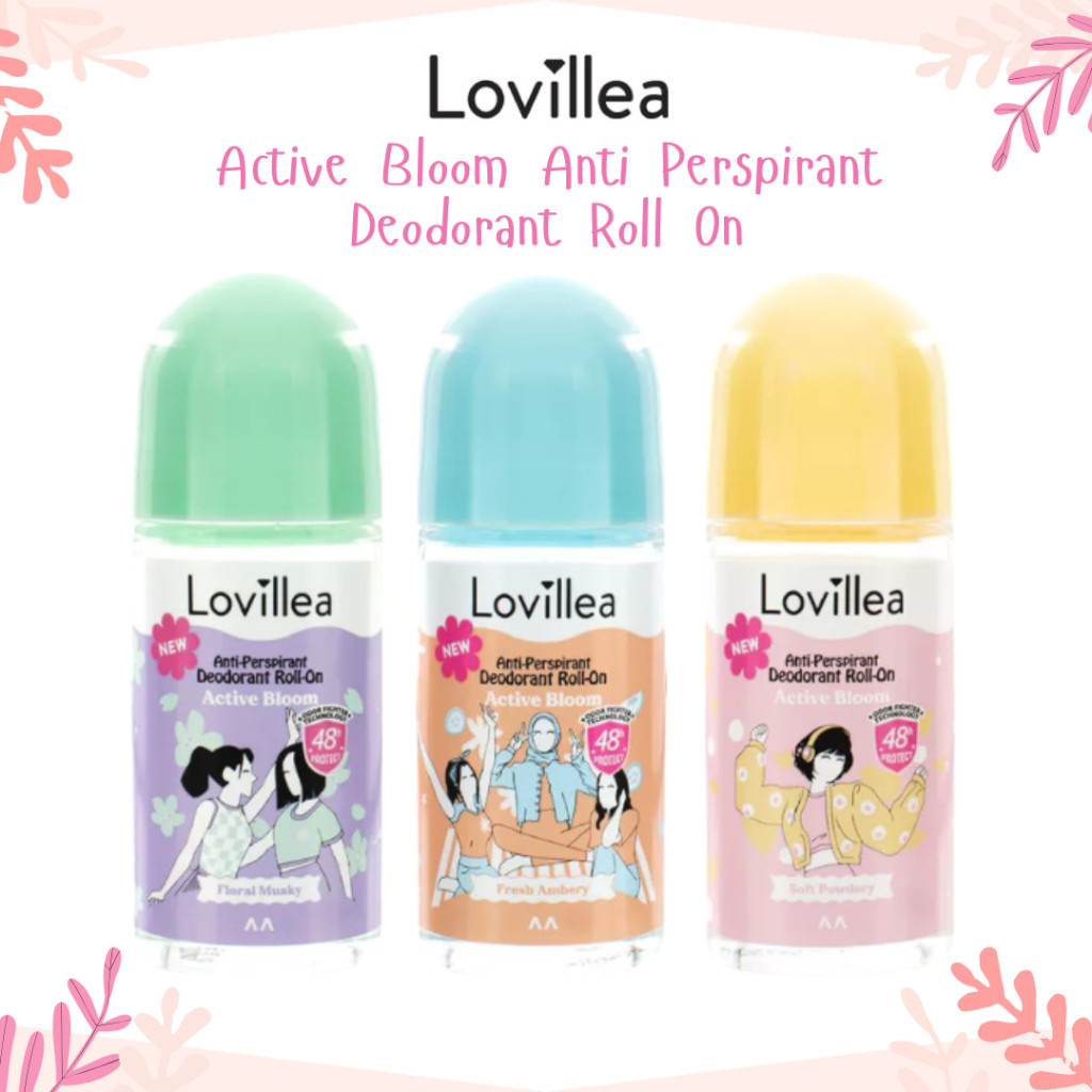 lovillea active bloom antiperspirant deodorant roll on 50ml lovillea active bloom antiperspirant deodorant roll on 50ml