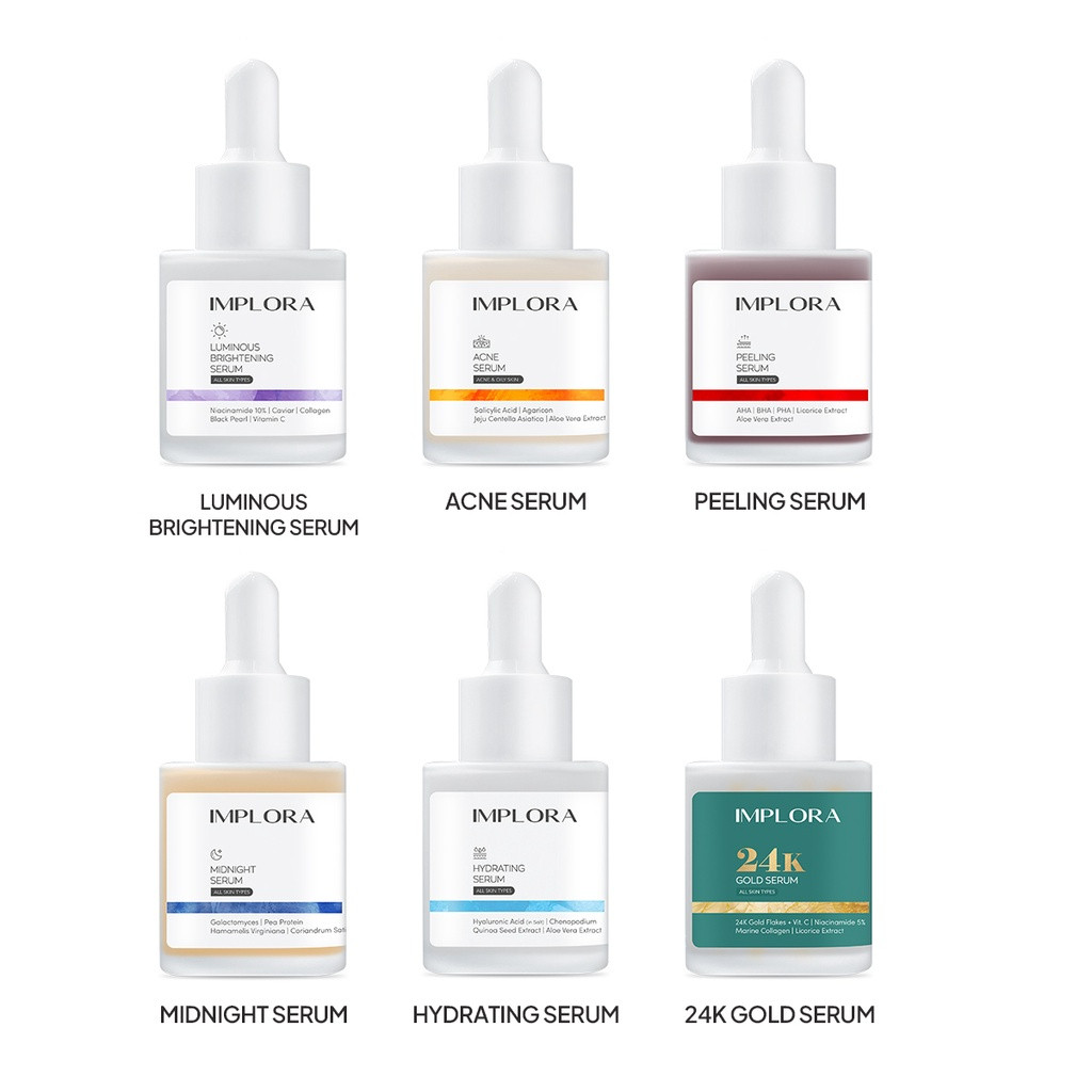 implora luminous brightening serum 20ml/serum wajah implora luminous brightening serum 20ml/serum wajah