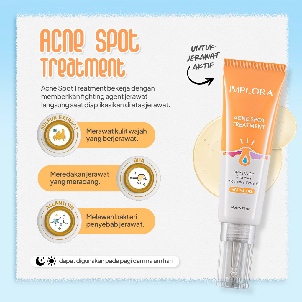 implora acne spot treatment gel 12g/obat totol jerawat implora acne spot treatment gel 12g/obat totol jerawat