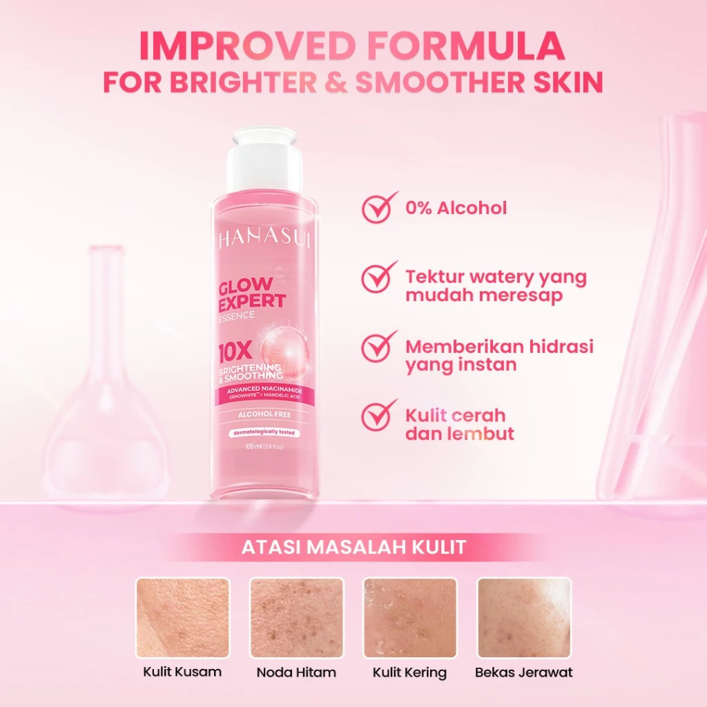 hanasui glow expert toner essence 105ml / toner wajah hanasui glow expert toner essence 105ml / toner wajah