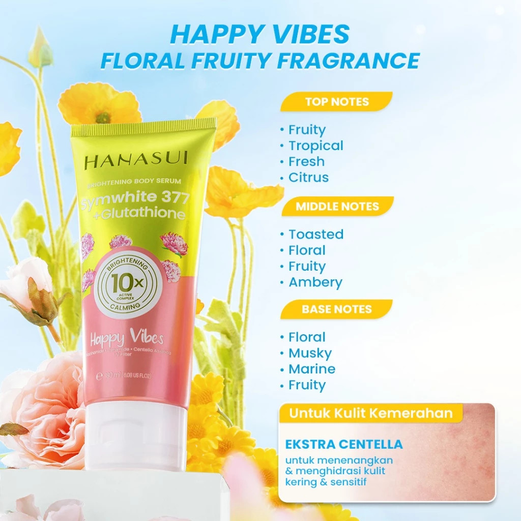 hanasui brightening body serum 180ml/|losion tubuh hanasui brightening body serum 180ml/|losion tubuh