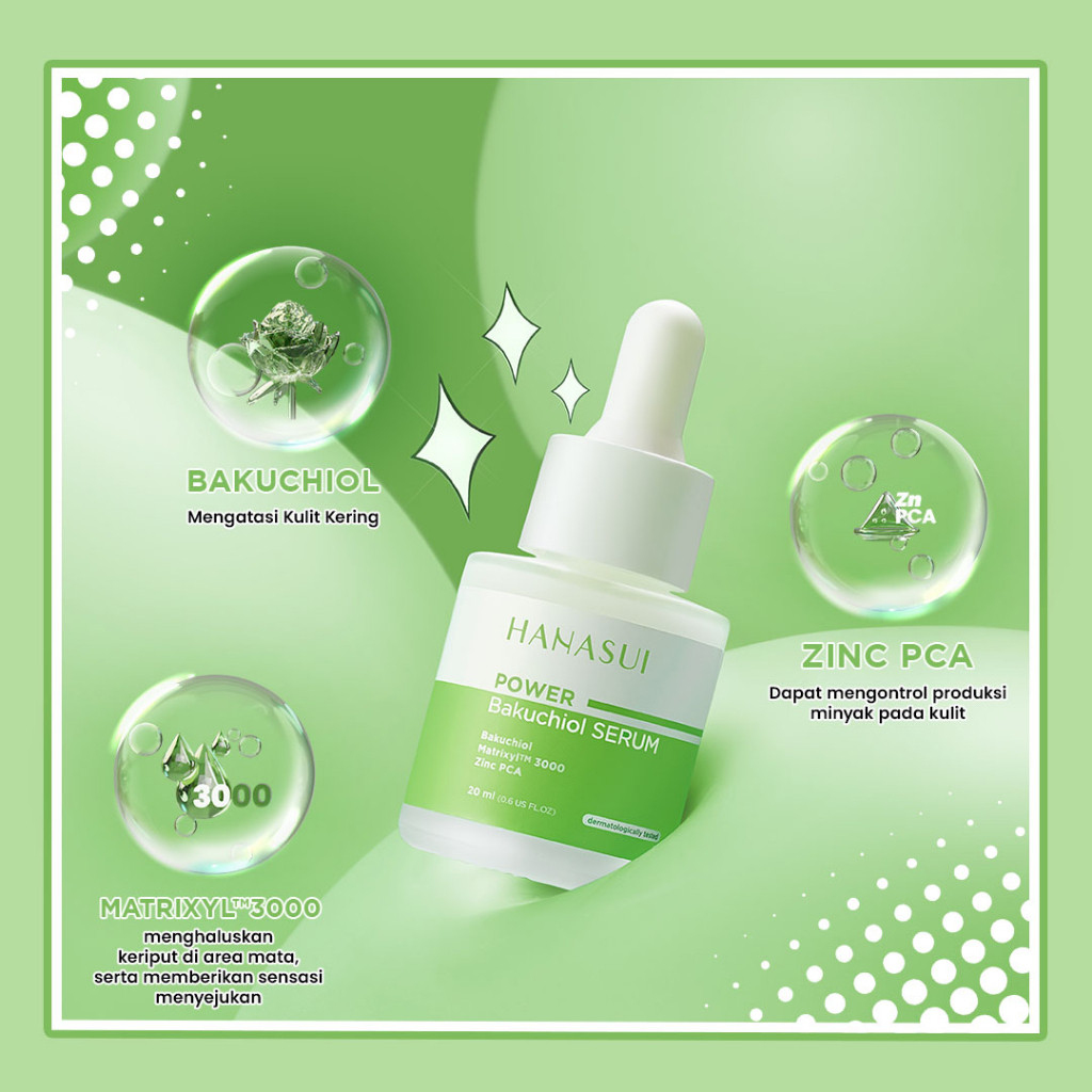hanasui power bakuchiol serum 20ml/serum wajah hanasui power bakuchiol serum 20ml/serum wajah